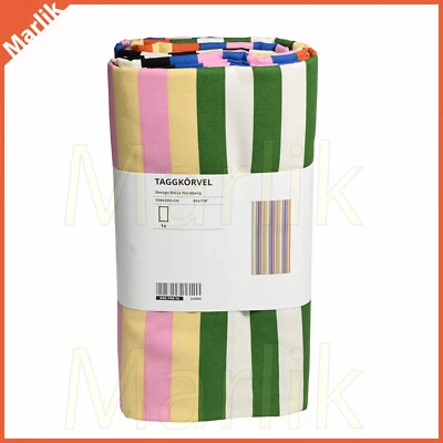 IKEA Taggkorvel предварительно вырез ткани многоцветные полоски, 59 x 118 «толстый хлопок, новый - Изображение 1 из 4