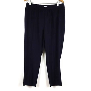 Calvin Klein Knit Pants Women's Plus Size 0X Blue Elastic Waist Work Career - Picture 1 of 9