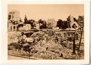 Paris Ruines Mai 1871.La Commune.Gare d'Auteuil.Photo albuminée par Paul Loubère - Picture 1 of 1