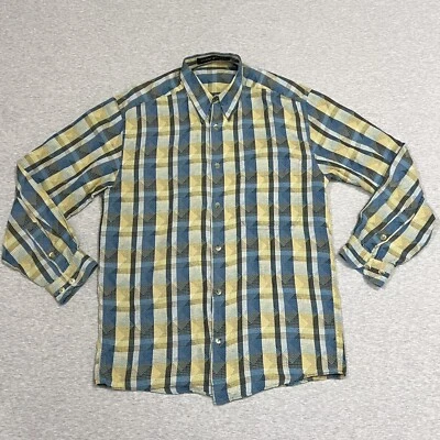 Camisa De Colección Jhane Barnes Para Hombre Pequeña Azul Geométrica Y2K Colorida Años 70 80 Matemáticas Foto 1 de 4