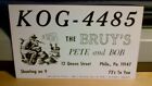 CB radio QSL postcard deer hunter Pete Rob Bruy 1970s Philadelphia Pennsylvania
