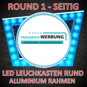 LED Leuchtreklame rund 1-seitig 110cm. Entwurf und Druck im Preis. Sonderangebot - Bild 1 von 7