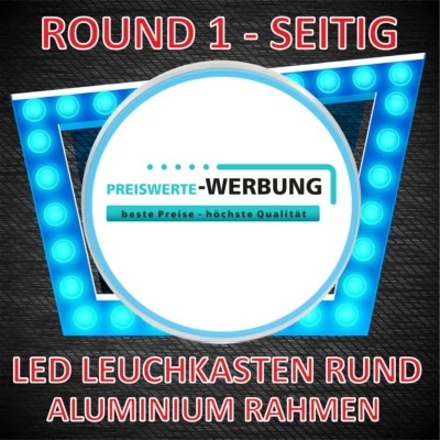 LED Leuchtreklame rund 1-seitig 110cm. Entwurf und Druck im Preis. Sonderangebot - Bild 1 von 4