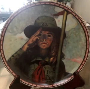 "On My Honor" Collector Plate by Norman Rockwell-MIB- - Picture 1 of 4