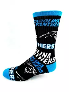 Carolina Panthers Football schwarz End to End Deuce Crew-Socken - Bild 1 von 2