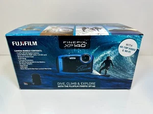 FUJIFILM Finepix XP140 Bundle Waterproof 82’ Digital Camera SkyBlue 4K Brand New - Picture 1 of 18