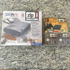 Iomega Zip 100 Parallel Port External Drive NEW 10012 New Sealed + Zip Disks - Afbeelding 1 van 21