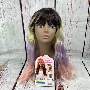 Leo Cosmic Einhorn lange lose Welle Perücke mit Knall klassische Kappe Synthetik - Bild 1 von 7