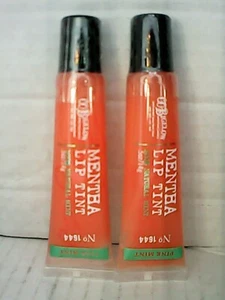 2 Bath & Body Works CO Bigelow No 1644 Mentha Lip Tint Shine Gloss Pink Mint - Picture 1 of 2