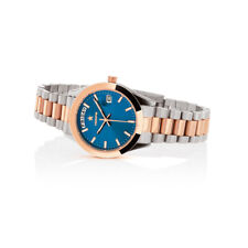 Womens Wristwatch HOOPS LUXURY DAY DATE 2620LSRG04 Steel Gold Rose Blue