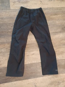 REI Elements E1 Rain Pants Kids M(10-12) Black Elastic Waist Waterproof Hiking - Picture 1 of 4