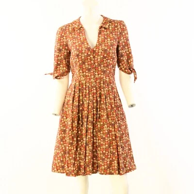 Vestido Edme' & Esylte Estampado Geométrico Ajuste N Acampanado Algodón Para Mujer 2 Mod Manga Corbata Foto 1 de 4