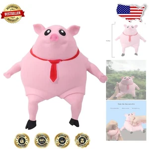 Adorable Squishy Pig Toy - Stress Relief for Kids & Adults - 6x4x5.6 Inches - Picture 1 of 11