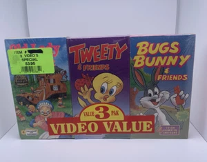 3 Color Kids' Kartoons VHS 1990,93 (4 Fully Animated Color Cartoons ) - Imagen 1 de 5