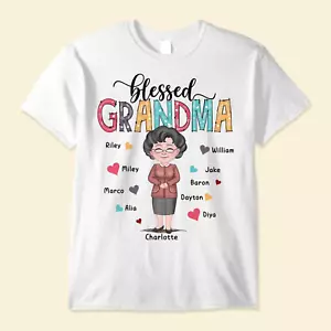 Blessed Grandma Personalized Shirt Birthday Mothers DayGift For Mom Mother G - Picture 1 of 4