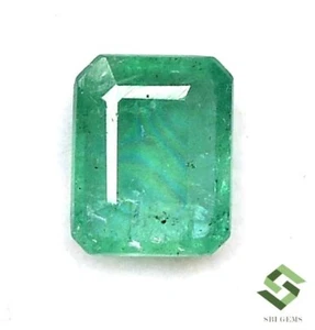 7.50x6 mm Certified Natural Emerald Octagon Cut 1.63 CTS Untreated Loose Gems - Picture 1 of 6
