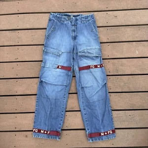 Vintage Marithe Francois Girbaud Jeans Mens 32 Baggy Shuttle Tape Y2K Maroon - Picture 1 of 19