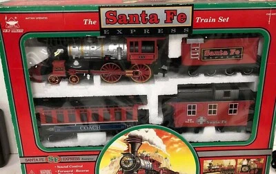 Nuevo JUEGO DE TREN SANTA FE Express Juguetes Industriales Brillantes con Luces de Sonido Caja Abierta Foto 1 de 4