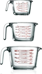 3 Pieces Measuring Cups - Bpa-Free Premium Heat Resistant Borosilicate Glass Mea - Picture 1 of 8