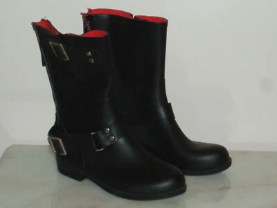 STEVE MADDEN 靴子 中筒 黑色 尺码 6 橡胶雨靴 P-ROADS — 第 1/4 张图片