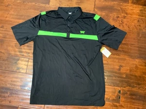 PXG Herren schwarzes Polo geripptes Kurzarm Kragen Golfshirt, Größe XL - Bild 1 von 5