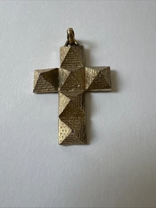 Vintage goldfarben Collingwood zugelassen Talisman Pyramide Kreuz Anhänger - Bild 1 von 6