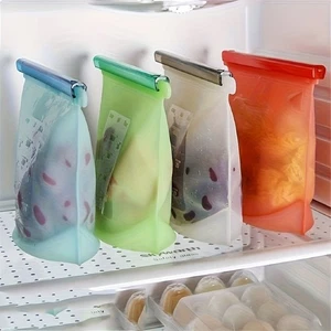 Food Grade Silicone Sealed Bag Food Packaging Bag Self-Sealing Household - Picture 1 of 11