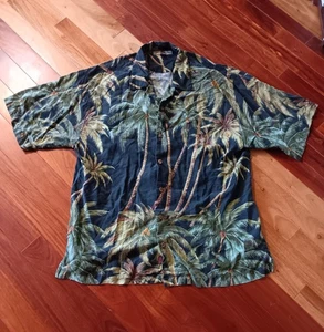 Tommy Bahama Shirt Men’s Large Floral 100% Silk Aloha - Picture 1 of 12
