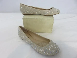 Gianni Bini-Ballet Ballerine Cristalli di Strass Nudo Taglia 5,5 - Foto 1 di 5