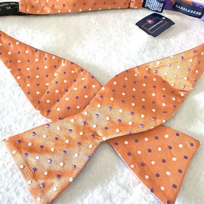 Pajarita reversible ajustable Clemson naranja púrpura nueva con etiquetas Foto 1 de 4