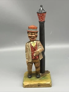 Olden ANRI Wood Carved Bartender Bottle Opener Corkscrew Vintage Wood Art READ - Picture 1 of 14