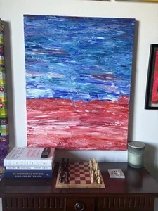 “SmackDown! vs RAW” - 24 X 30” Acrylic Painting Canvas By Mike GeeDee - Picture 1 of 6