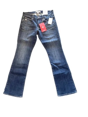 NUEVO CON ETIQUETAS LUCKY BRAND Mujer Talla 4/27 Tobillo Dulce Bota Tiro Medio Lavado Oscuro Jeans Denim Foto 1 de 4