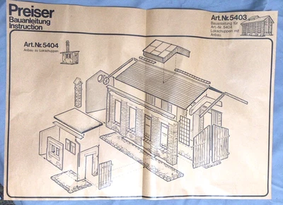 Casa de motor vintage escala G com construção lateral, 2 kits, precificador, completa - Imagem 1 de 4