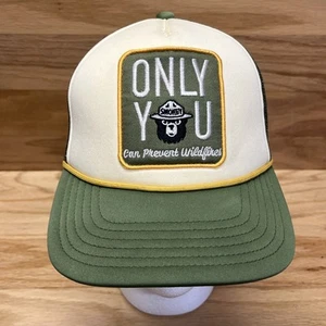 Smokey Bear Hat Only You Can Prevent Wildfires Patch Trucker Mesh Snapback Cap - Picture 1 of 9