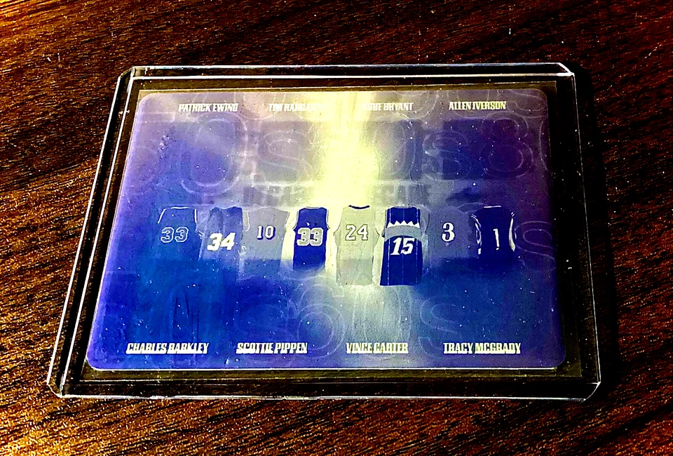 Placa de impressão Kobe Bryant 1/1 Iverson Pippen Barkley Carter TMac basquete MVP - Imagem 1 de 4