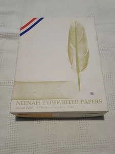 Vintage Neenah weiß 8,5 x 11 Schreibmaschinenpapier 500 Blatt voll Chieftan Bond - Bild 1 von 4