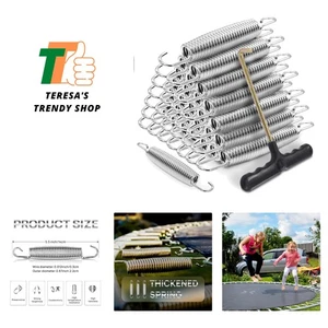 72 resortes de trampolín de alta resistencia de repuesto de 5,5 pulgadas con herramienta de gancho en T incluida - Imagen 1 de 8