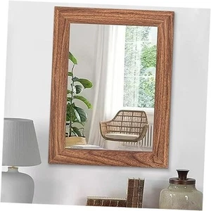 Large Mirrors for Wall Rustic Wooden Framed Rectangle Mirror Vintage Hanging - Picture 1 of 8