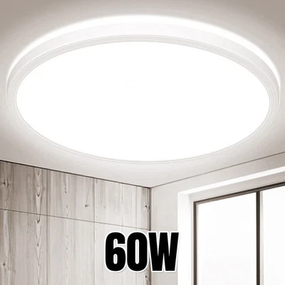 ROYANA Lámpara de techo LED 60W blanco frío lámpara de techo dormitorio salón cocina lámpara