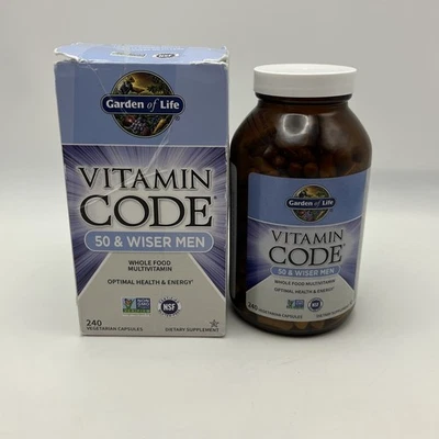 Garden of Life Vitamin Code 50 & Wiser Men 240 cápsulas vegetales (suministro para 60 días) 26/09 Foto 1 de 4
