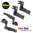 Black 40Mm Extended Front Rear Foot Pegs Mccp For Gsxr 1000 14-17 18 19 20 21 22