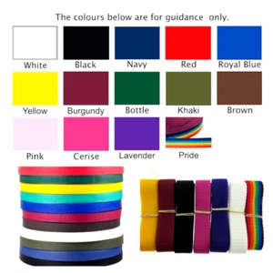 Bag Webbing 50m Rolls - Make Belts, Harnesses, Dog Leads, Collars & Bag Handles - Picture 1 of 31