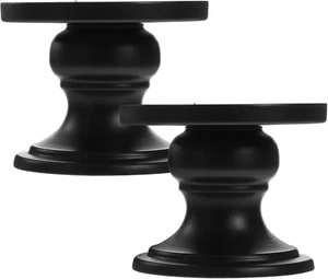 Black Candle Holders for Pillar Candles Iron Pillar Candle Holders Decorative Ca - Picture 1 of 12