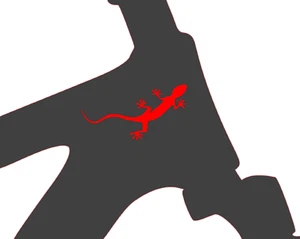 Echse Gecko Eidechse Bike Fahrrad MTB Aufkleber Sticker Set 2 Stk. #002 - Bild 1 von 1