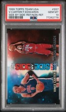 1999 Topps Team USA Vince Carter Refractor Teresa Edwards Side By PSA 10 Gem Mt