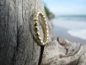 Wedding ring for women. 14k Yellow gold Wedding band for women. - Picture 1 of 19