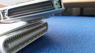 BC09D-01 Cable 0.3m 1 FT  SCSI-2 MD50M to SCSI-1 DB25M Cable in Beige - Image 1 of 4