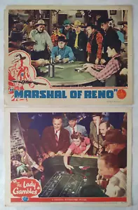 8 Vintage seltene Lobbykarten Westerns Glücksspielwaffen Pokerkarten - Bild 1 von 4