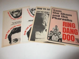 SAM THE SHAM & The Pharaohs 11x15 original print ad LOT of 4 rare 1965 - 1966 - Bild 1 von 3